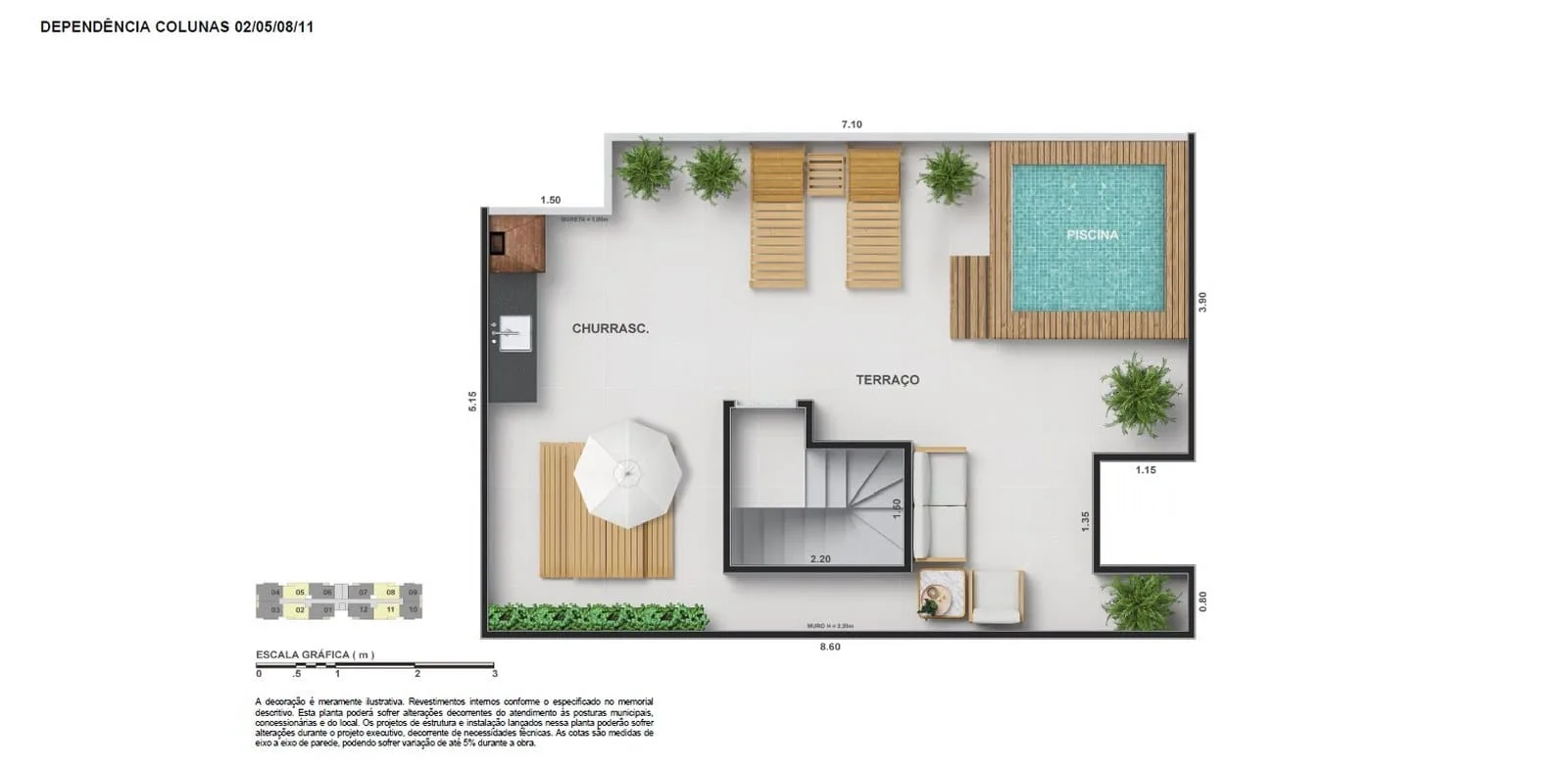 Planta 9: Vitale View Clube Residencial, apartamento de alto padrão em Outro, Rio de Janeiro
