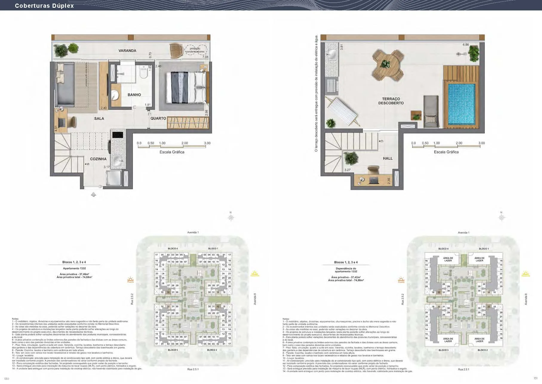 Planta 20: Arte Wave Residences, studio de alto padrão na Barra da Tijuca, Rio de Janeiro
