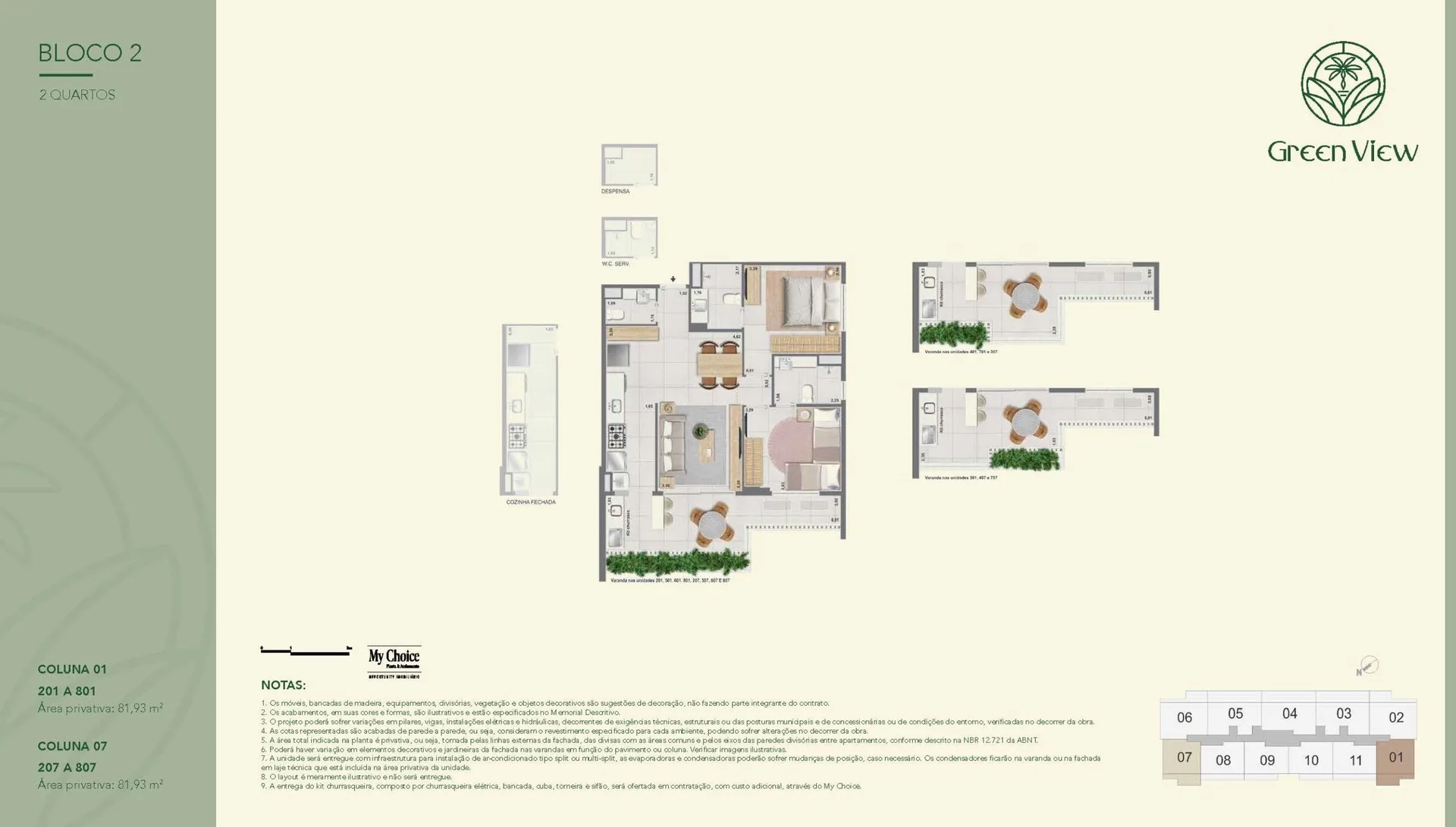 Planta 9: Green Park Barra, apartamento de alto padrão na Barra da Tijuca, Rio de Janeiro