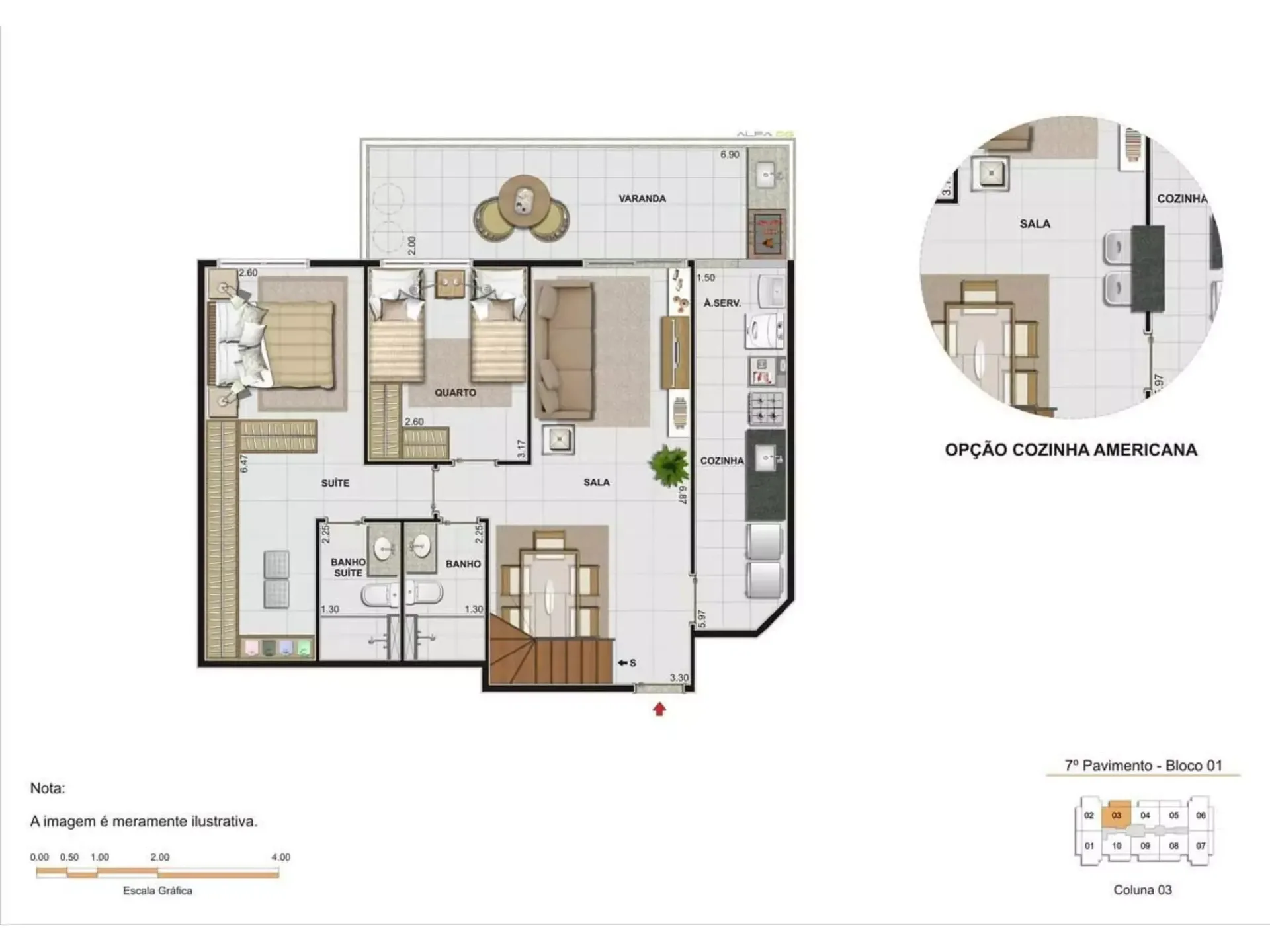 Planta 6: Village Vert Freguesia, apartamento de alto padrão em Outro, Rio de Janeiro