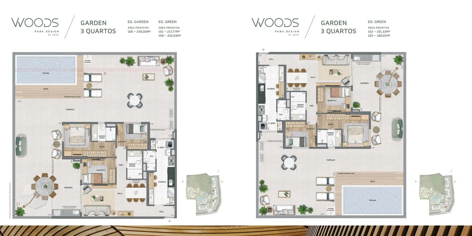 Planta 5: Woods Park Design, apartamento de alto padrão na Barra da Tijuca, Rio de Janeiro
