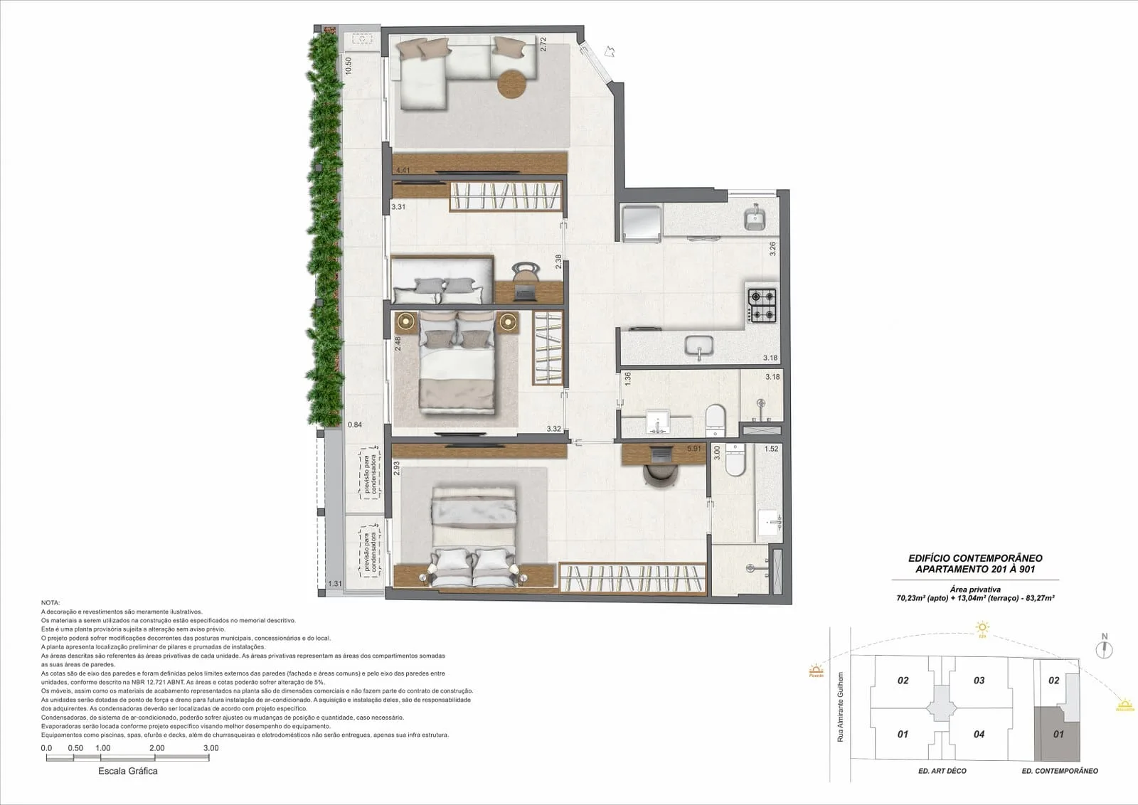 Planta 13: Paradís Mozak, apartamento de alto padrão no Leblon, Rio de Janeiro