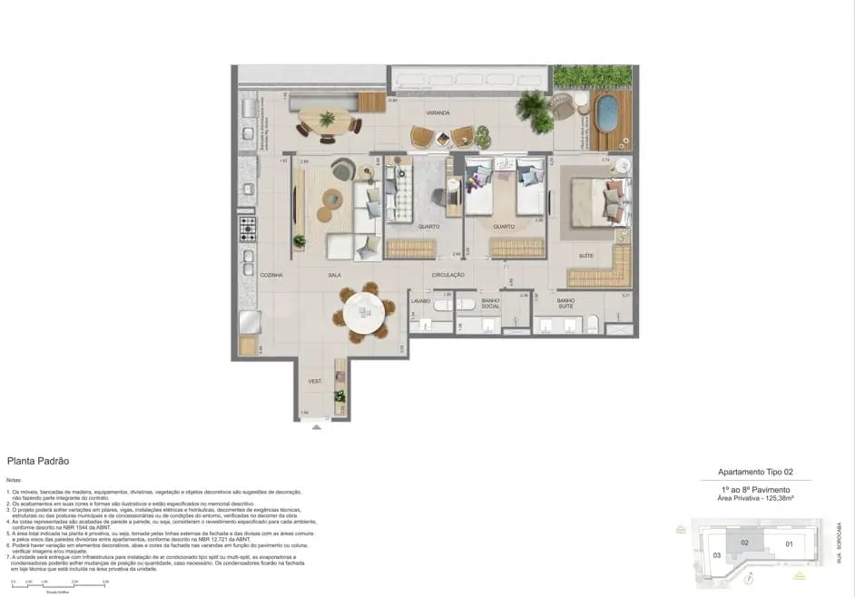 Planta 5: Zenture Residencial, apartamento de alto padrão em Botafogo, Rio de Janeiro