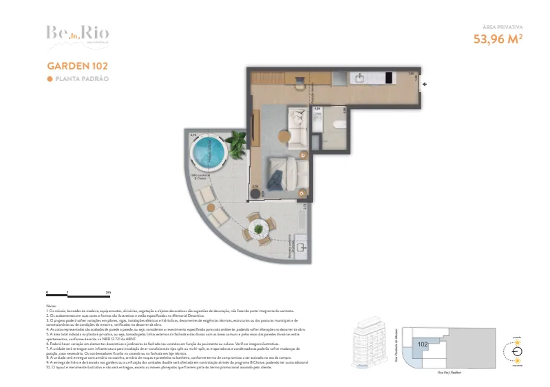 Planta 2: Ben in Rio Paul Redfern, apartamento de alto padrão em Ipanema, Rio de Janeiro