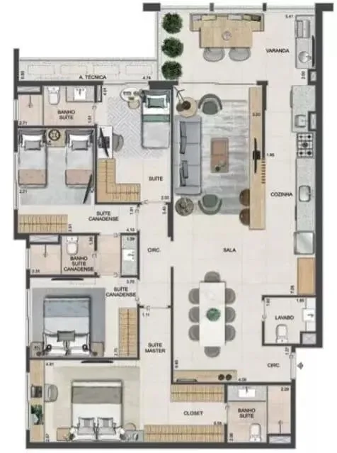 Planta 12: Tiê Residencial, apartamento de alto padrão na Tijuca, Rio de Janeiro