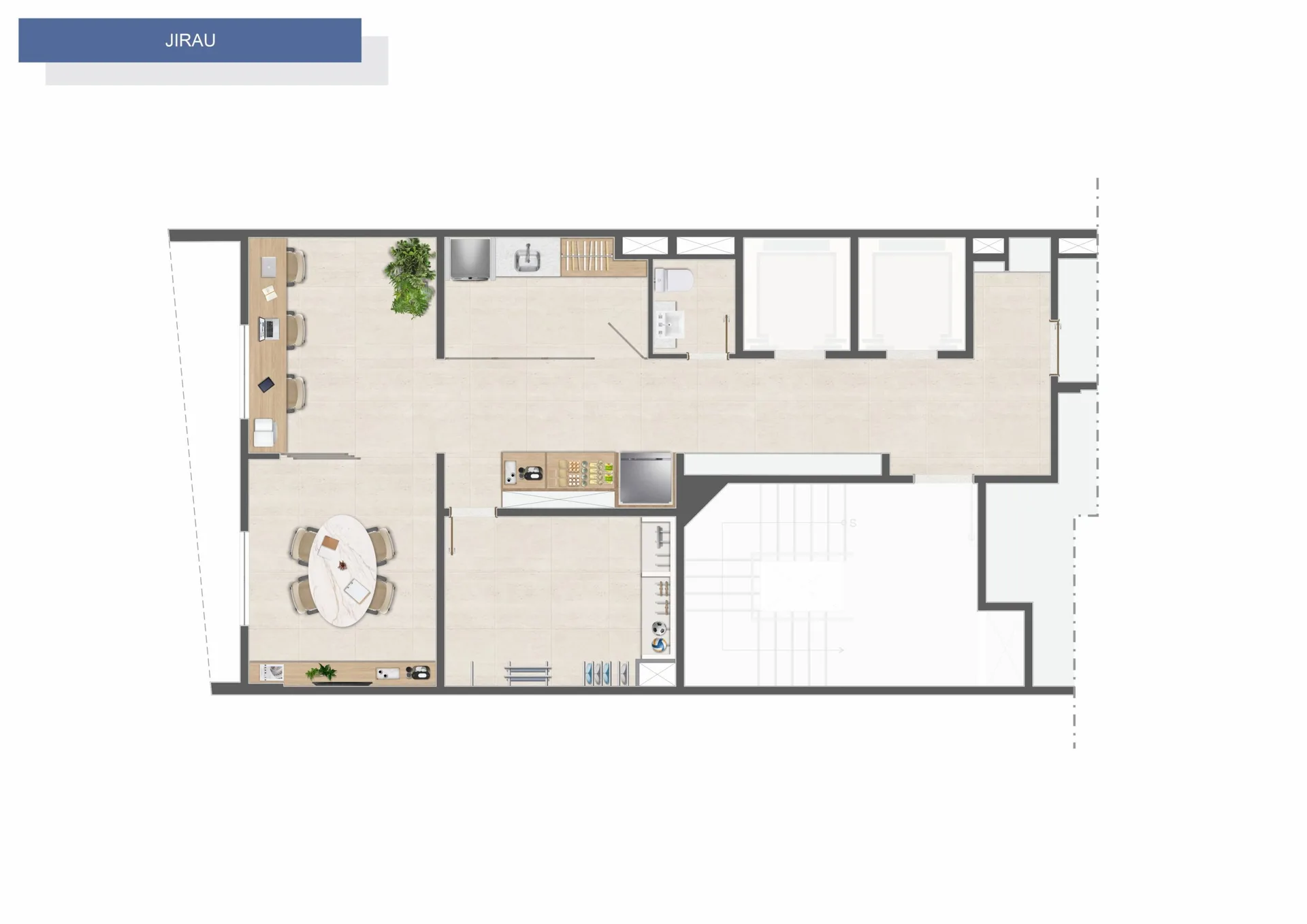 Planta 3: Copa Studios, apartamento de alto padrão em Copacabana, Rio de Janeiro