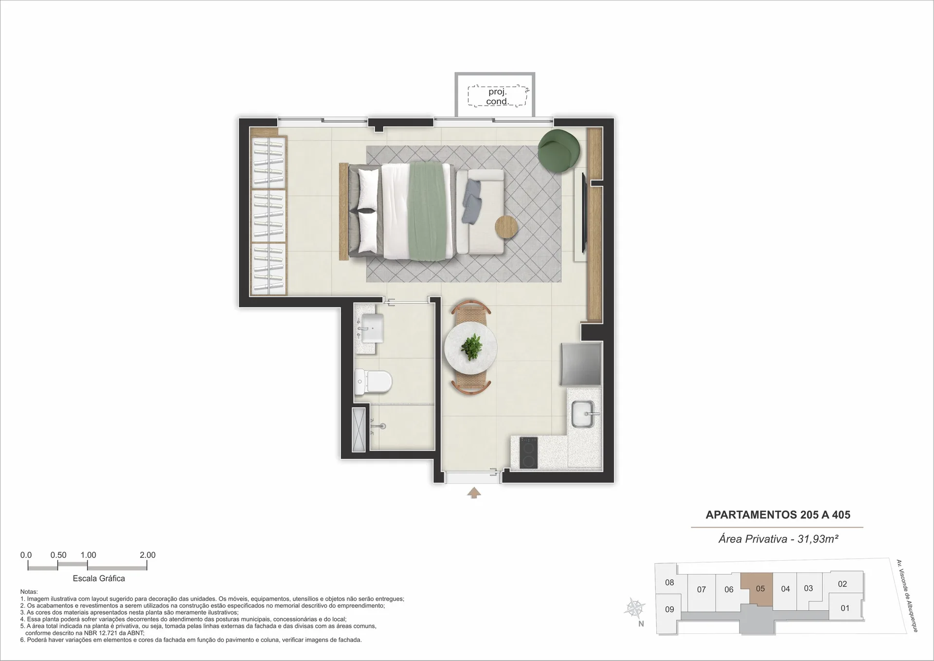 Planta 13: Stay 360 Leblon, apartamento de alto padrão no Leblon, Rio de Janeiro