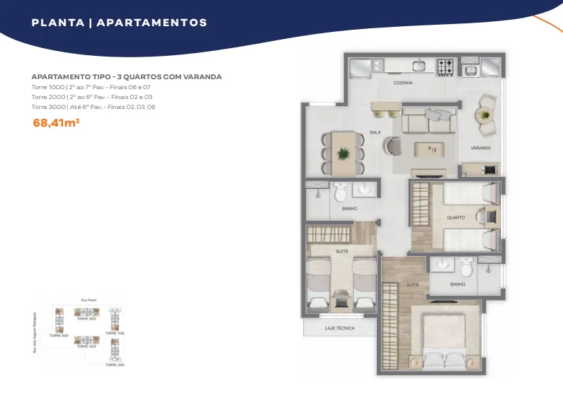 Planta 5: Breeze Inspire Residence, apartamento de alto padrão na Barra da Tijuca, Rio de Janeiro