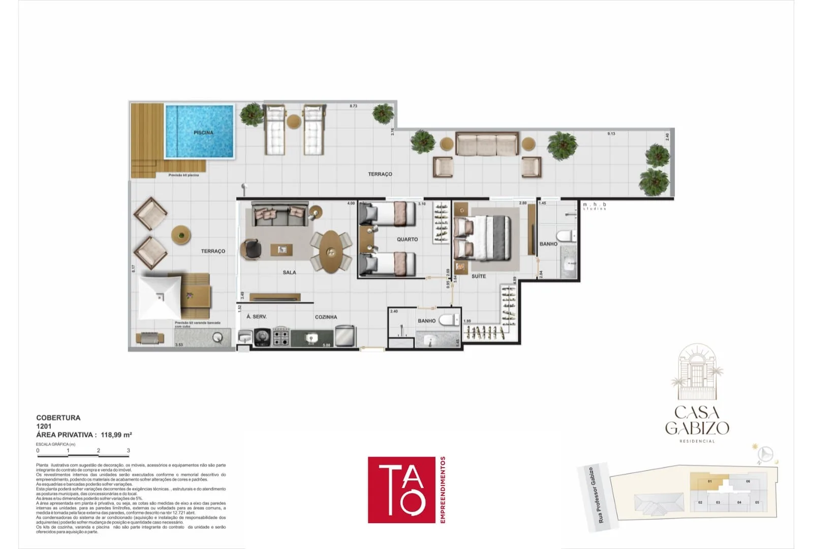 Planta 6: Casa Gabizo Residencial, apartamento de alto padrão na Tijuca, Rio de Janeiro