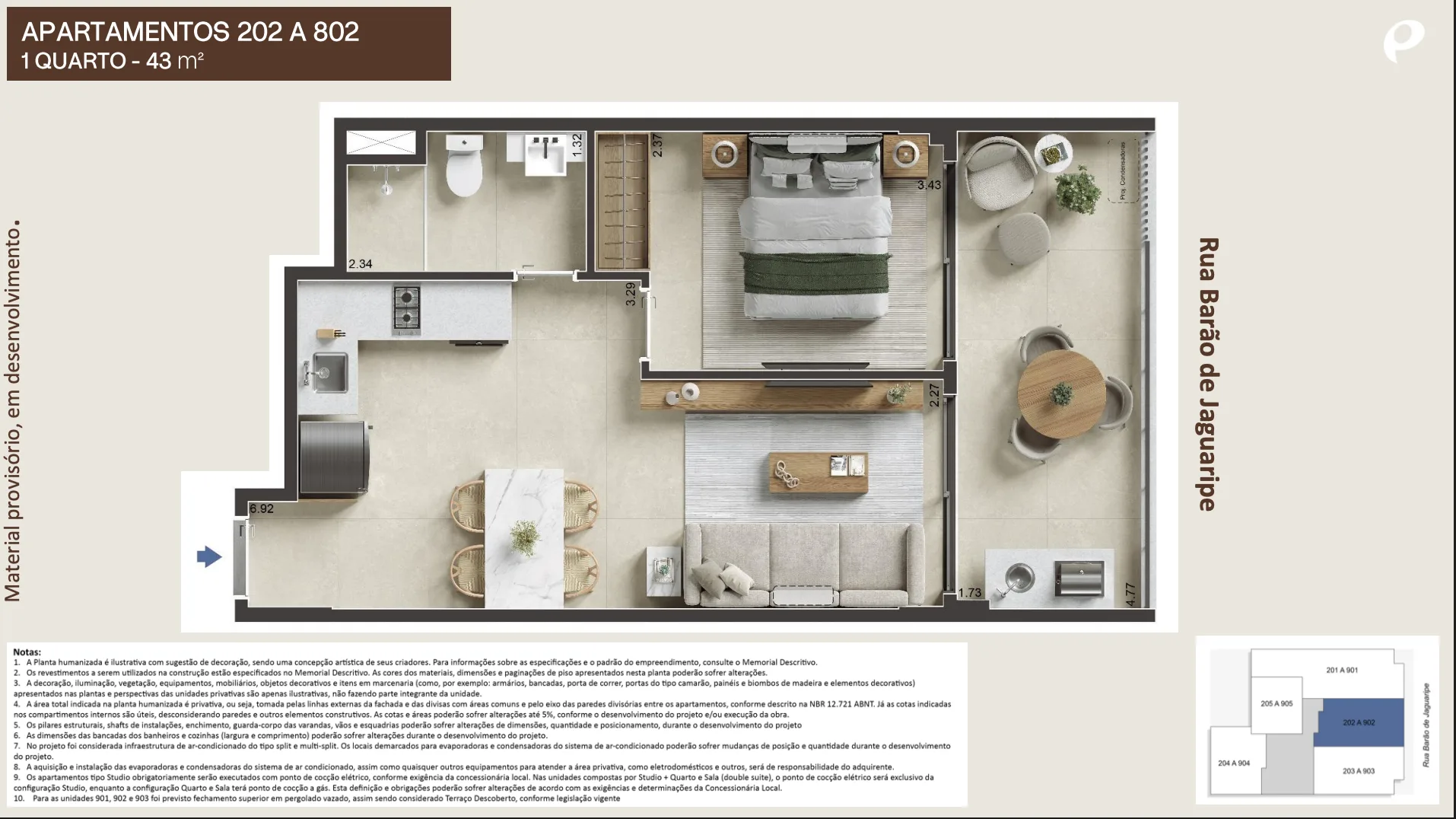 Planta 1: Jaguaripe 289 Ipanema, apartamento de alto padrão em Ipanema, Rio de Janeiro