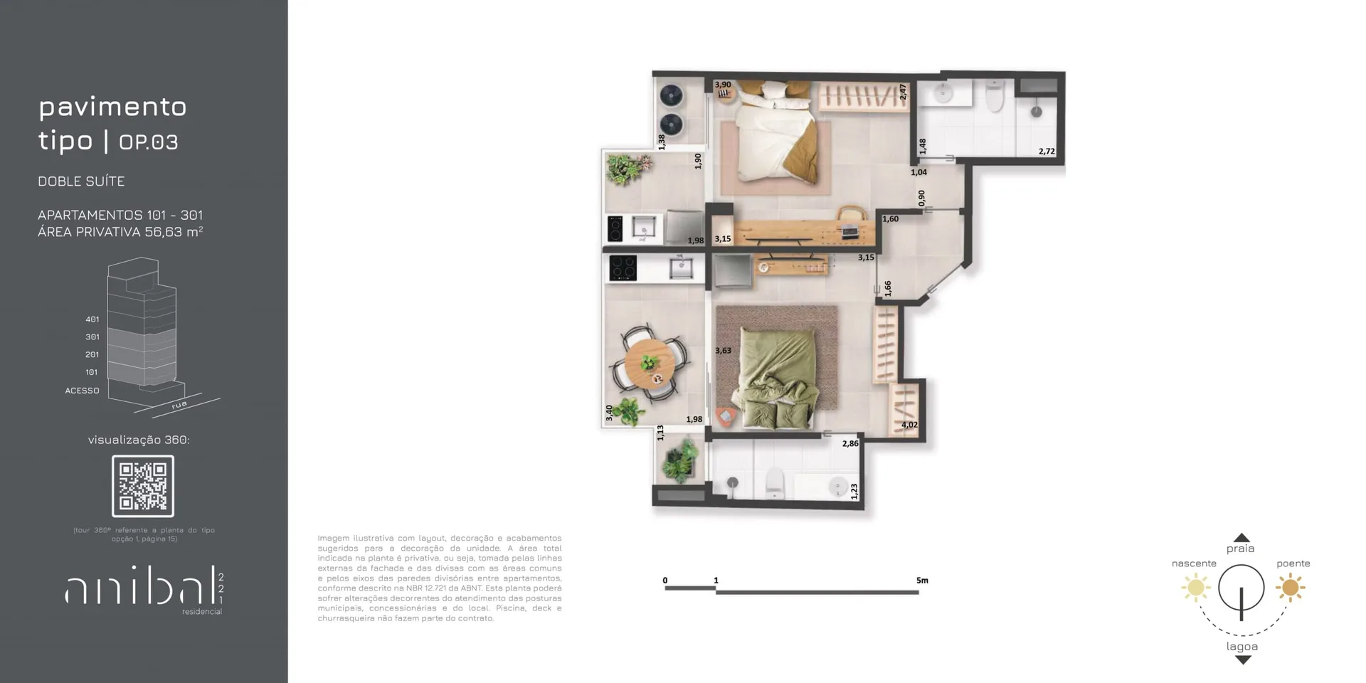 Planta 4: Anibal 221 Residencial, apartamento de alto padrão em Ipanema, Rio de Janeiro