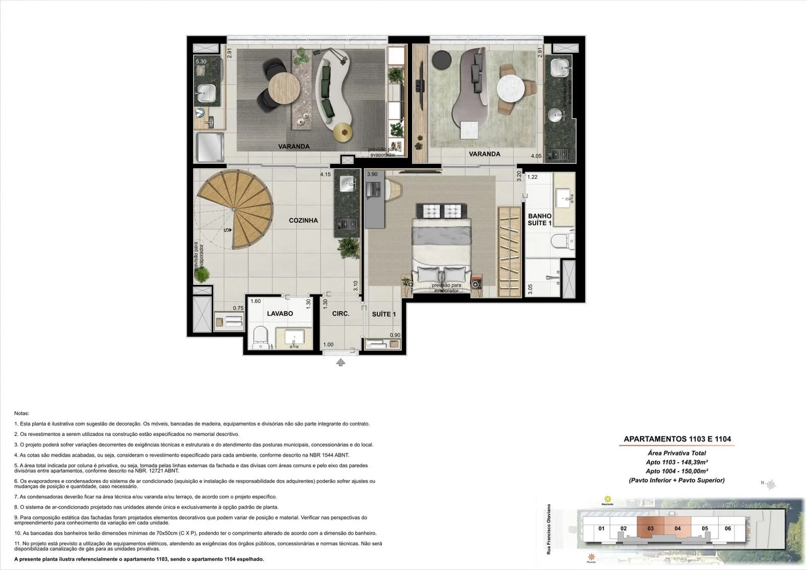 Planta 5: On The Sea, apartamento de alto padrão no Arpoador, Rio de Janeiro