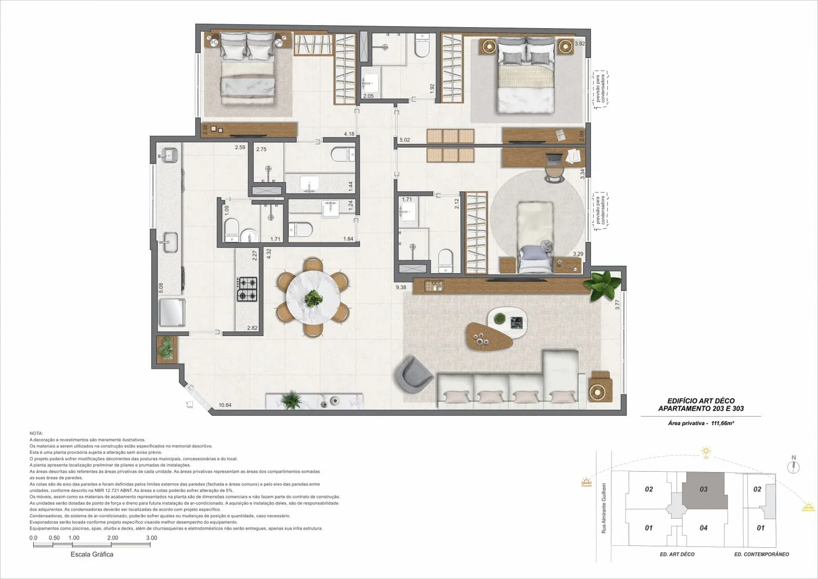 Planta 7: Paradís Mozak, apartamento de alto padrão no Leblon, Rio de Janeiro