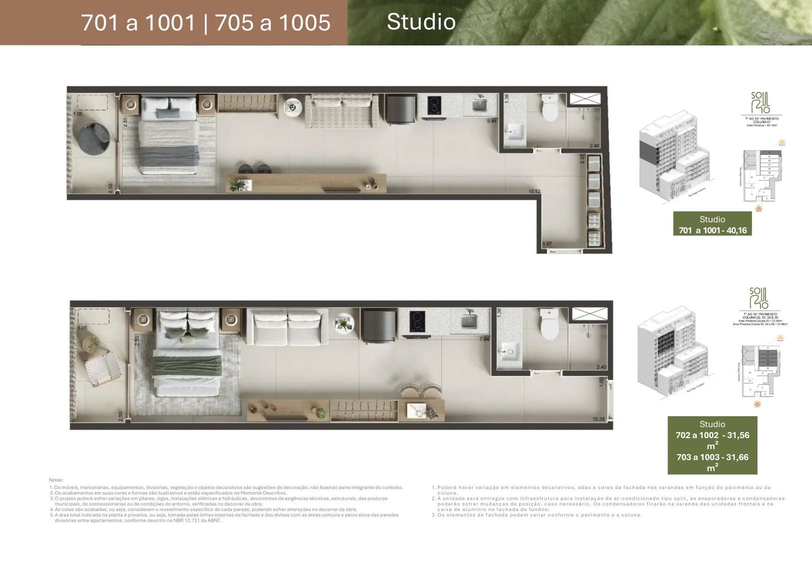 Planta 19: Soul Rio Gago Coutinho 53, studio de alto padrão em Laranjeiras, Rio de Janeiro