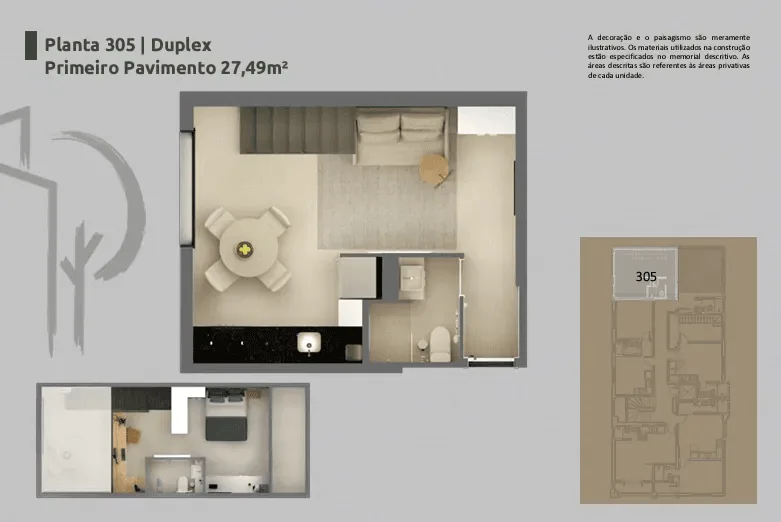 Planta 16: Residencial Vilares Copacabana, studio de alto padrão em Copacabana, Rio de Janeiro
