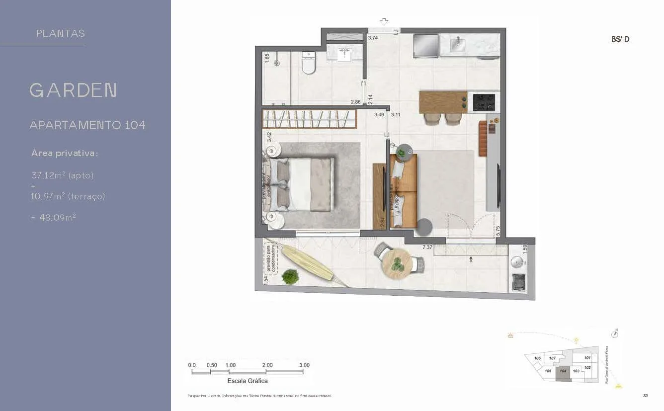 Planta 5: Villa Mozak, apartamento de alto padrão no Leblon, Rio de Janeiro