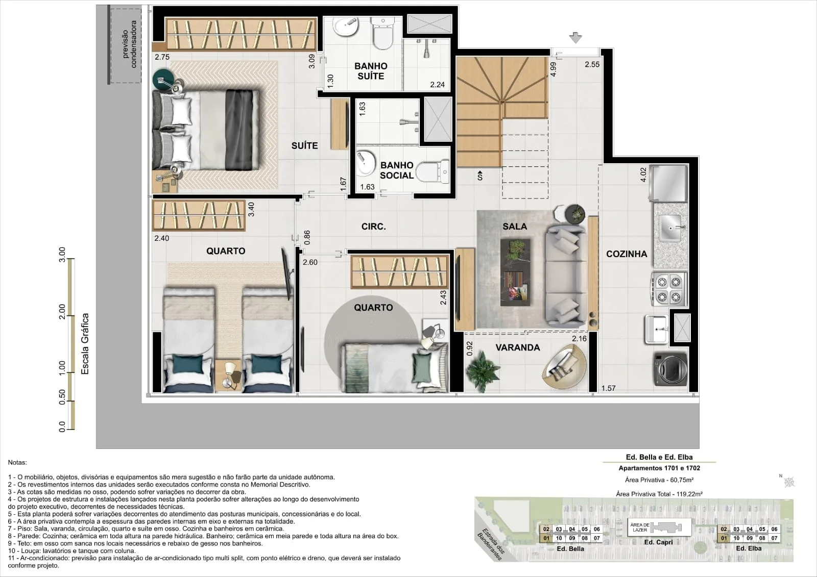 Planta 24: Murano Residencial, apartamento de alto padrão na Barra Olímpica, Rio de Janeiro