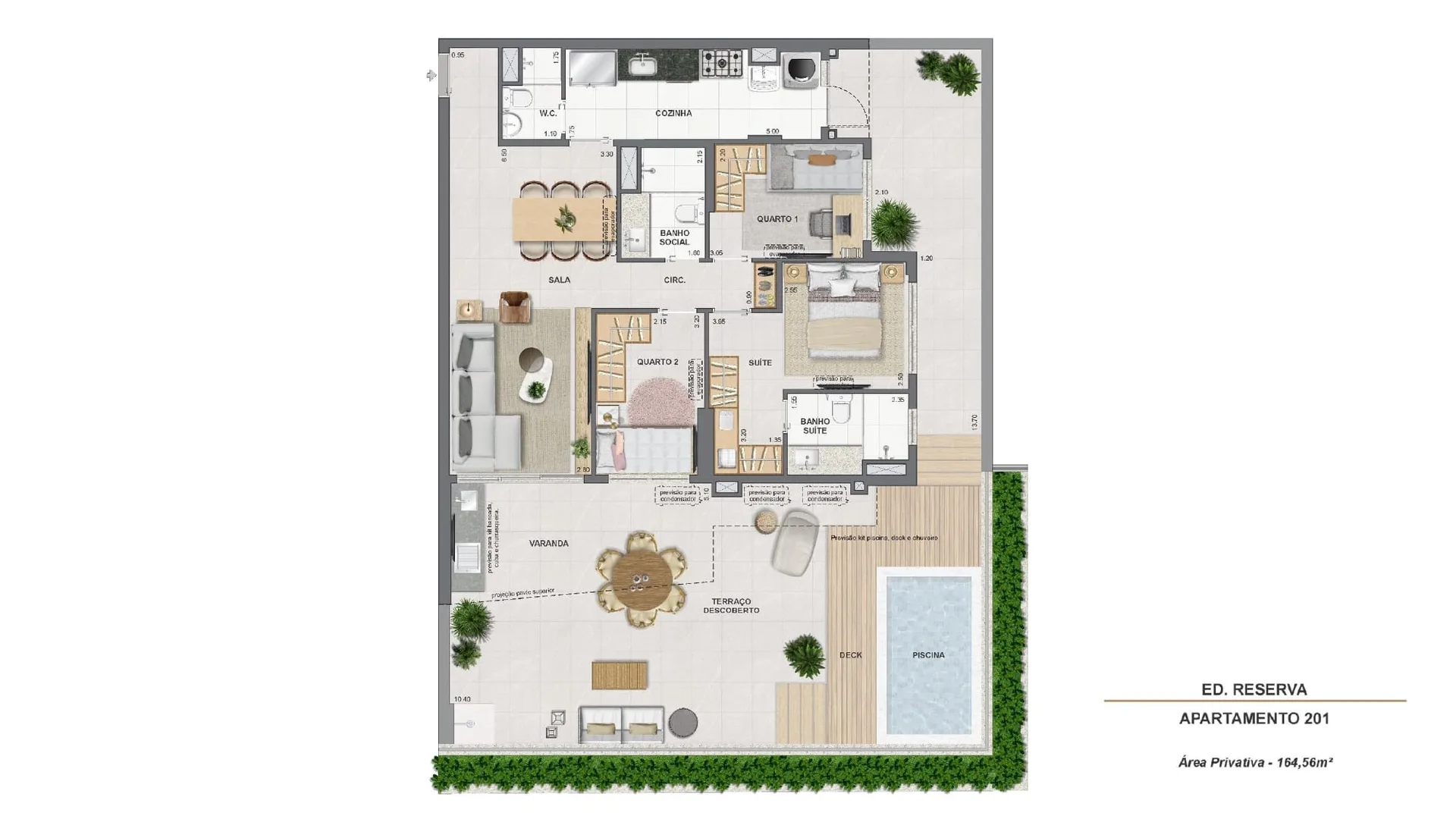 Planta 21: Endless Peninsula, apartamento de alto padrão na Barra da Tijuca, Rio de Janeiro
