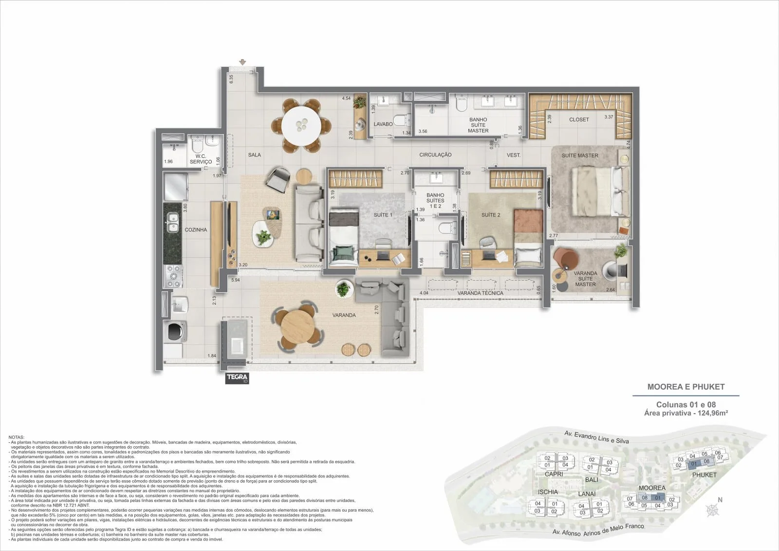 Planta 22: Gaea Home Resort, apartamento de alto padrão na Barra da Tijuca, Rio de Janeiro