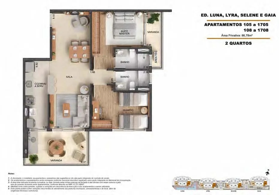 Planta 2: Astra Ilha Pura, apartamento de alto padrão na Barra da Tijuca, Rio de Janeiro