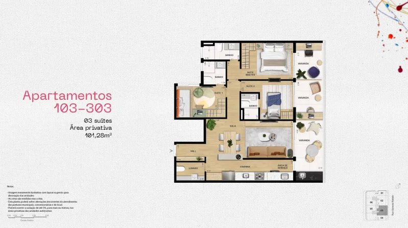 Planta 6: Cora Gávea, apartamento de alto padrão na Gávea, Rio de Janeiro