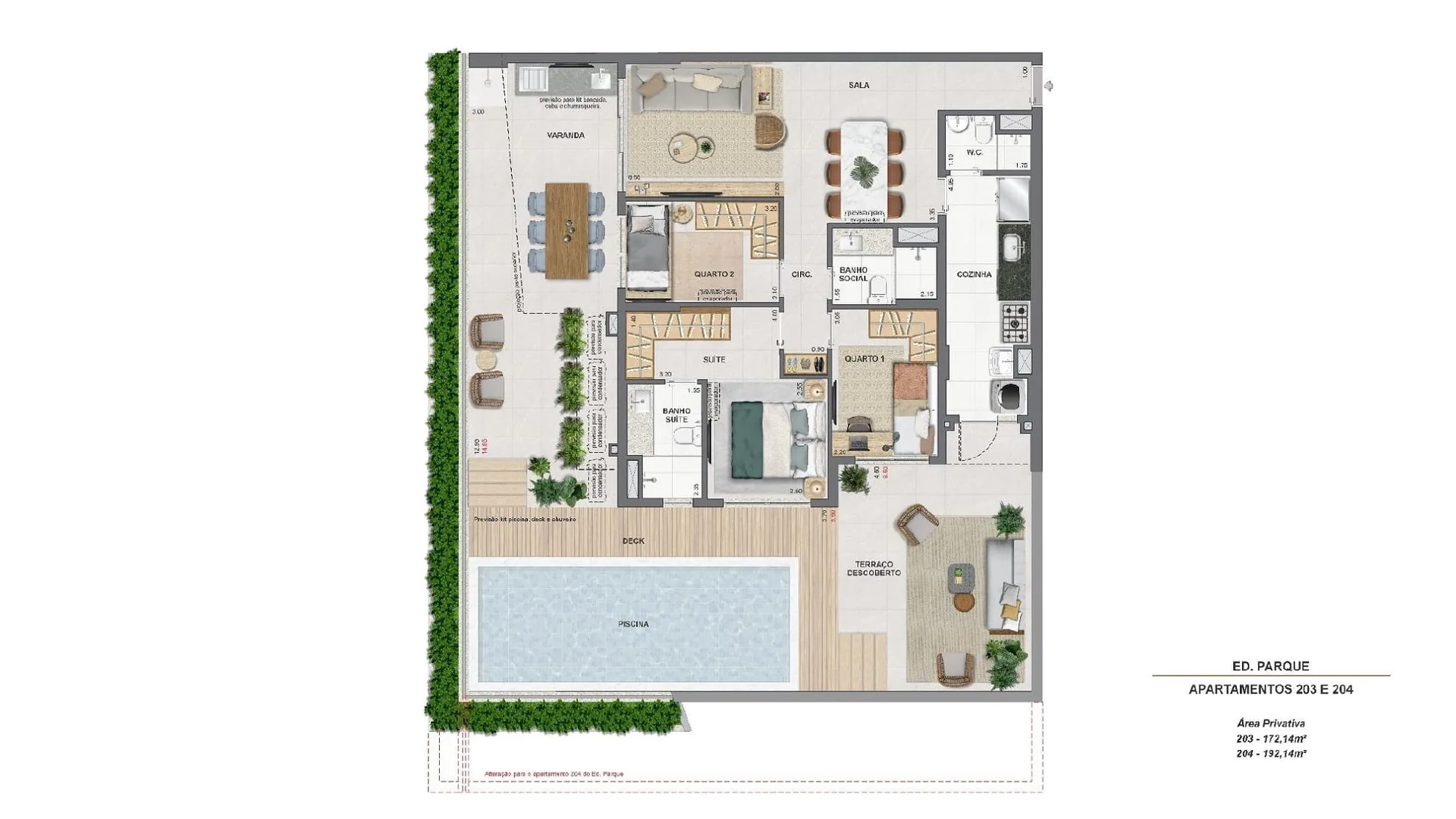 Planta 49: Endless Peninsula, apartamento de alto padrão na Barra da Tijuca, Rio de Janeiro