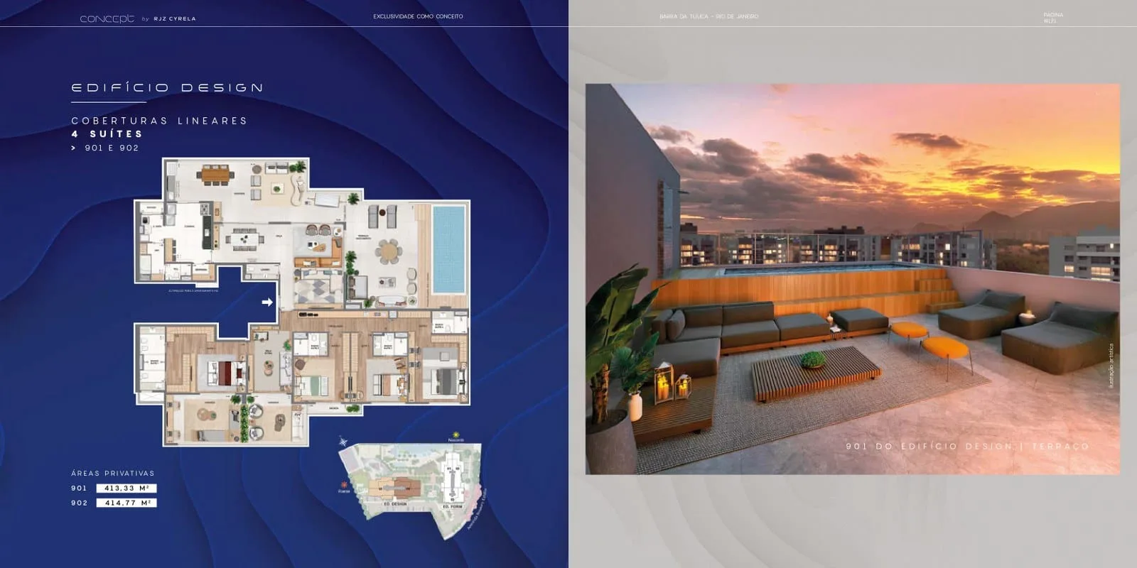 Planta 6: Concept RJZ Cyrela, apartamento de alto padrão na Barra da Tijuca, Rio de Janeiro