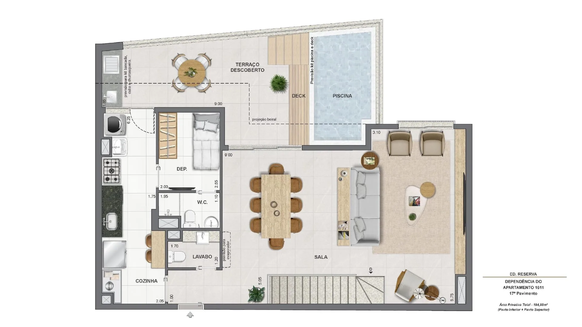 Planta 42: Endless Peninsula, apartamento de alto padrão na Barra da Tijuca, Rio de Janeiro