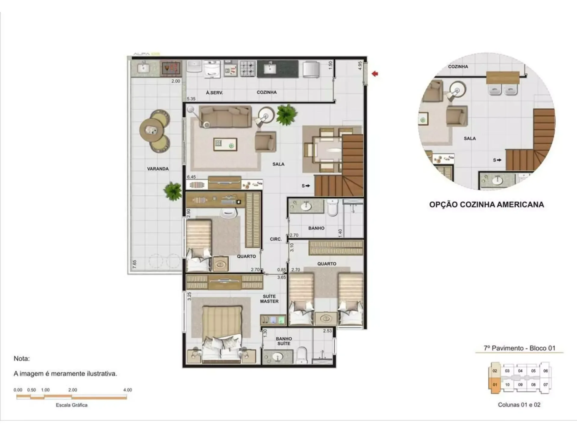 Planta 8: Village Vert Freguesia, apartamento de alto padrão em Outro, Rio de Janeiro