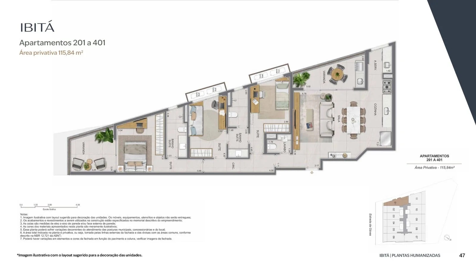 Planta 10: Casas Ibitá São Conrado, apartamento de alto padrão em São Conrado, Rio de Janeiro