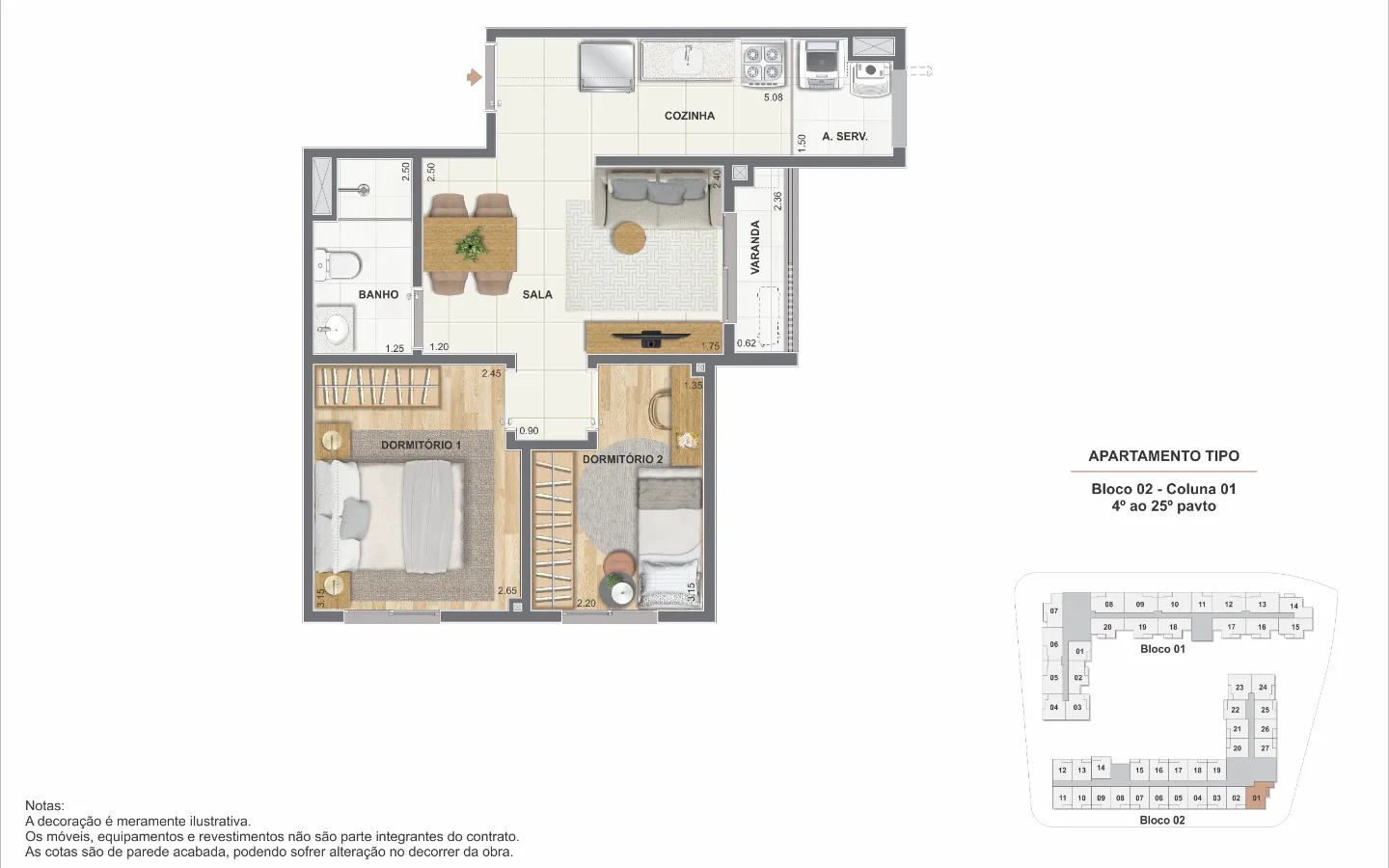 Planta 6: Caminhos da Guanabara, apartamento de alto padrão no Centro, Rio de Janeiro
