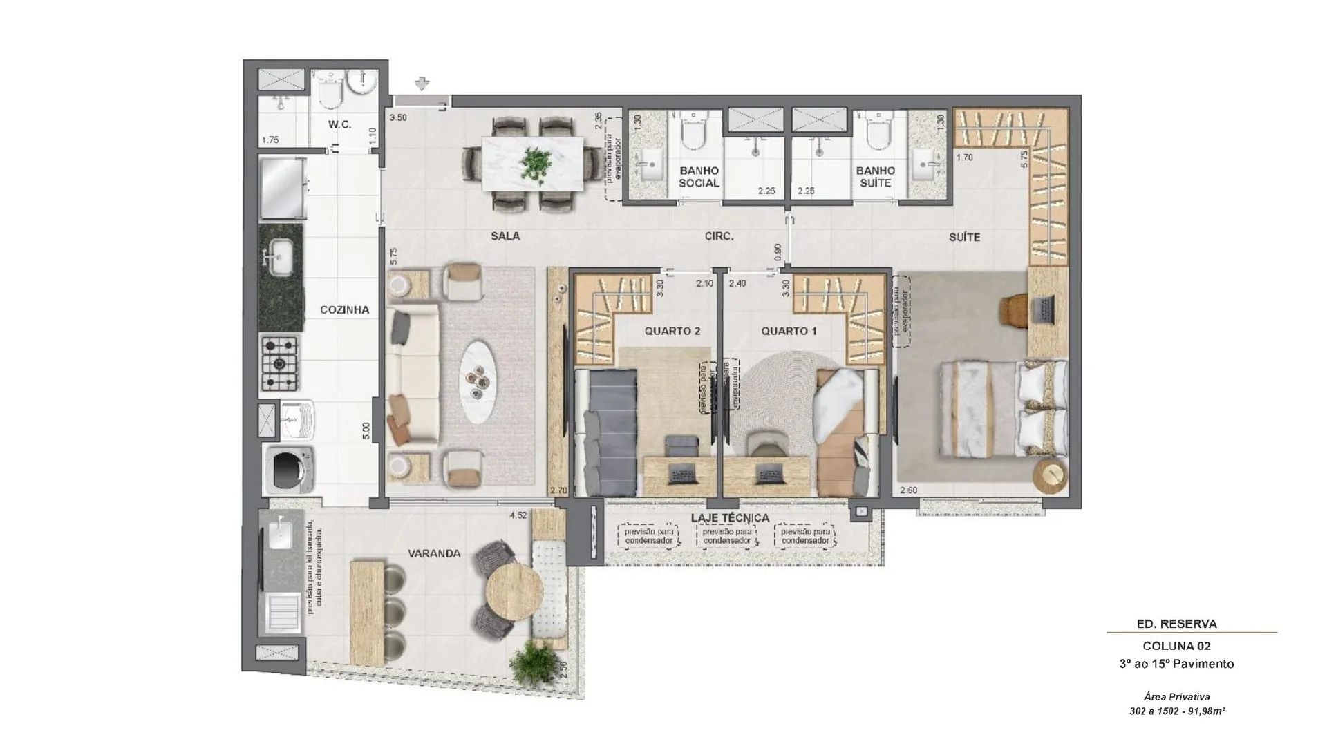 Planta 14: Endless Peninsula, apartamento de alto padrão na Barra da Tijuca, Rio de Janeiro