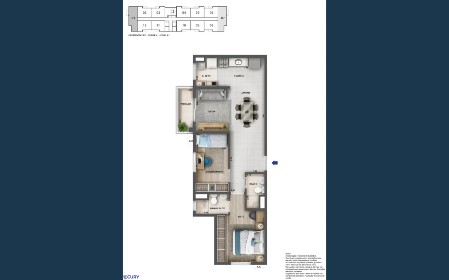 Planta 3: Nova Norte Samba Residencial, apartamento de alto padrão em Outro, Rio de Janeiro