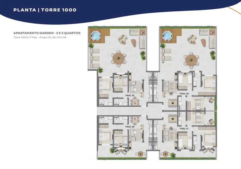 Planta 7: Breeze Inspire Residence, apartamento de alto padrão na Barra da Tijuca, Rio de Janeiro