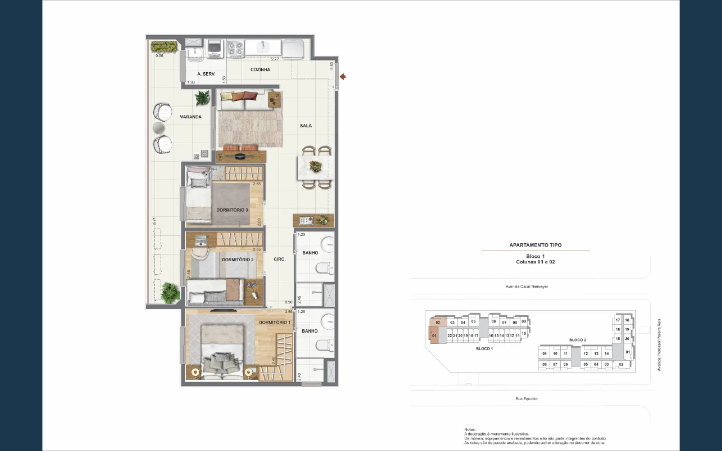 Planta 3: Epicentro Residencial Porto Maravilha, studio de alto padrão no Centro, Rio de Janeiro