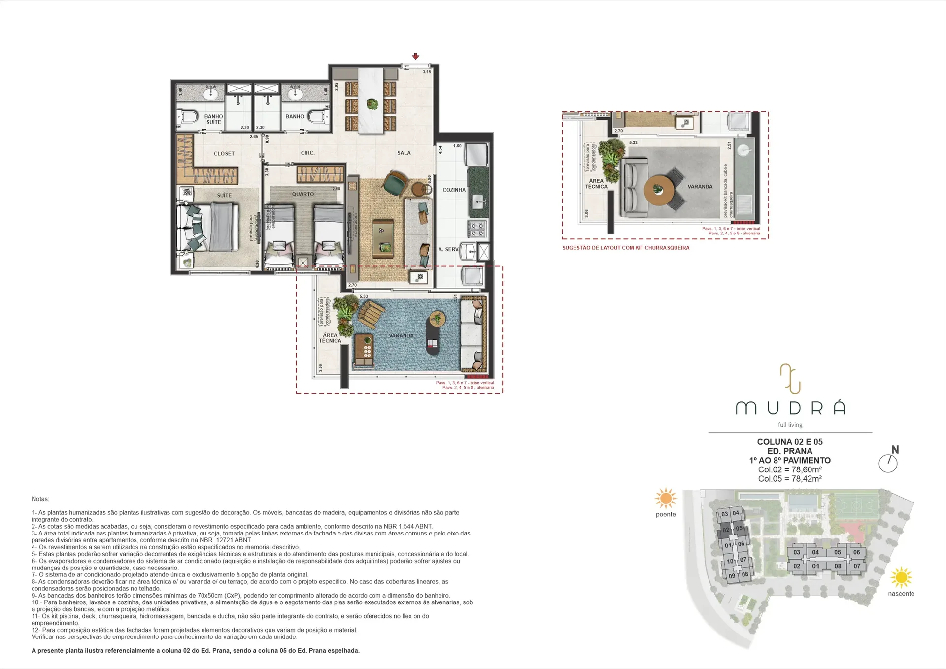 Planta 7: Barra Family Resort, apartamento de alto padrão no Recreio dos Bandeirantes, Rio de Janeiro