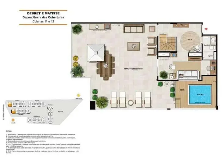Planta 6: Américas Club Residence Recreio, casa de alto padrão no Recreio dos Bandeirantes, Rio de Janeiro
