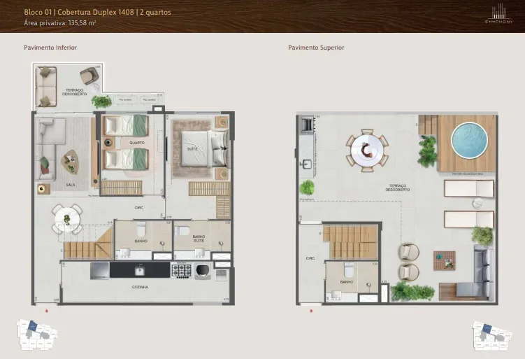 Planta 15: Symphony Residences Flamengo, apartamento de alto padrão no Flamengo, Rio de Janeiro