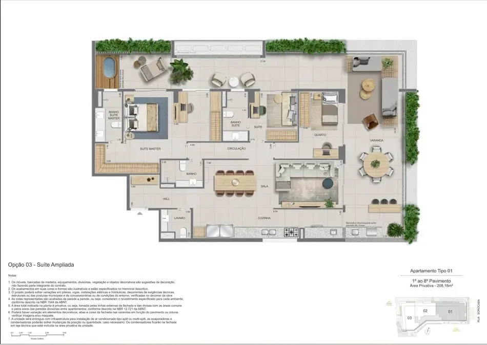 Planta 4: Zenture Residencial, apartamento de alto padrão em Botafogo, Rio de Janeiro