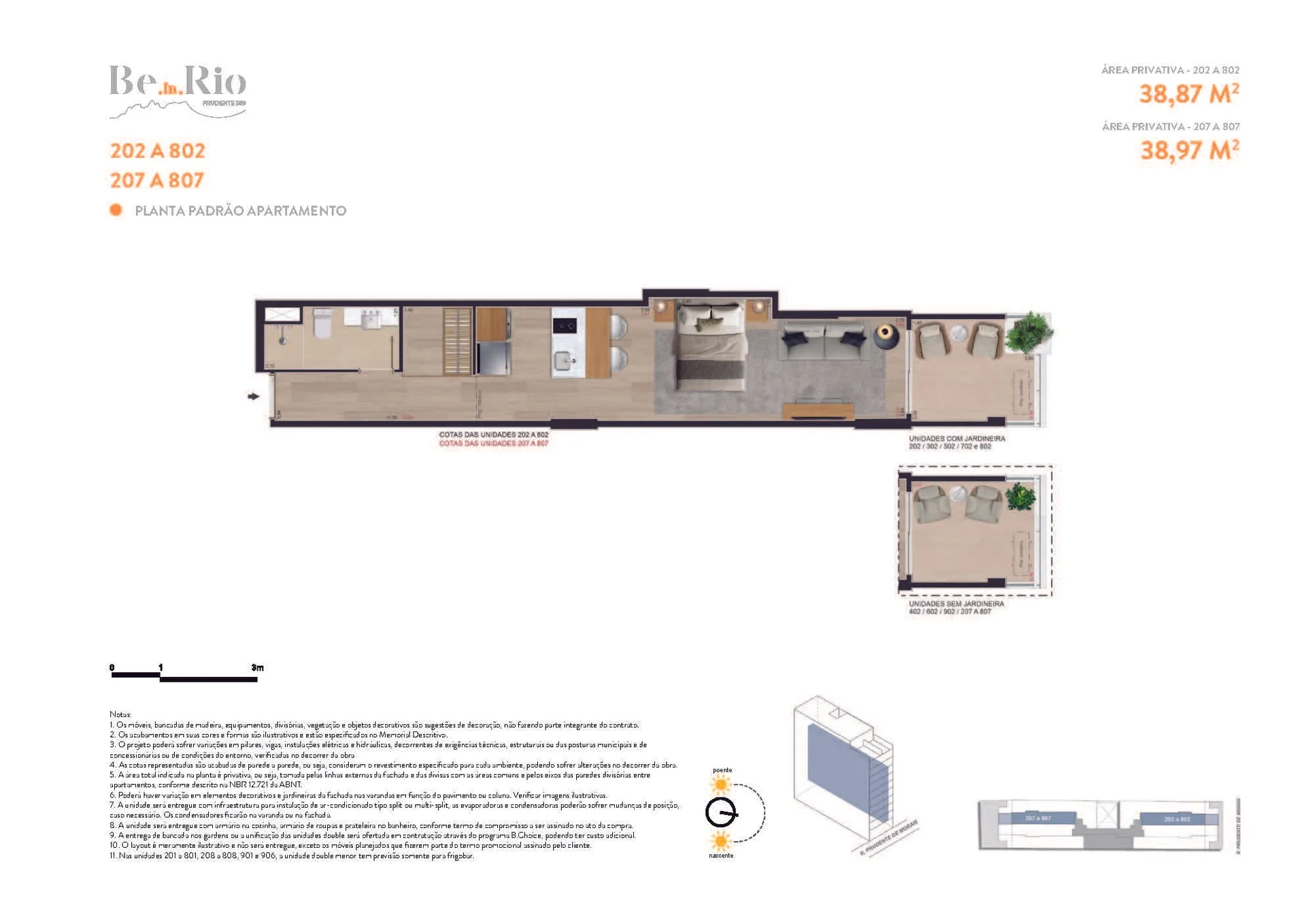 Planta 8: Be in Rio Prudente 589, studio de alto padrão em Ipanema, Rio de Janeiro