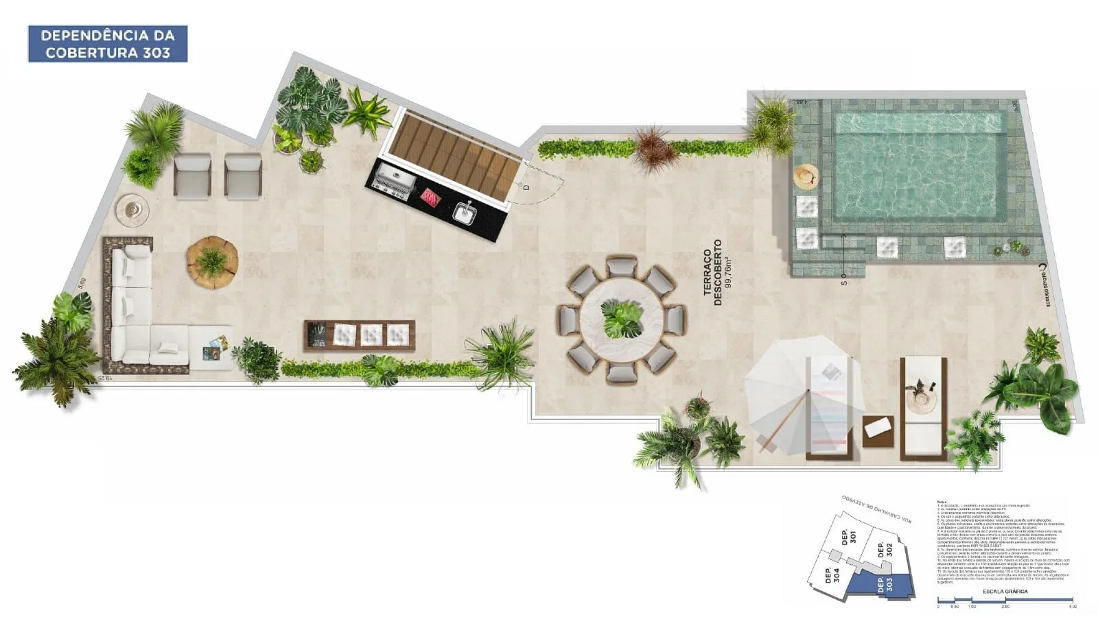 Planta 6: Ares Lagoa, apartamento de alto padrão na Lagoa, Rio de Janeiro