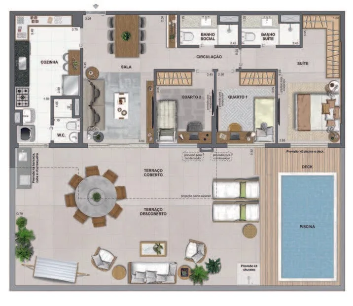 Planta 3: Iconyc By Yoo, apartamento de alto padrão em Botafogo, Rio de Janeiro