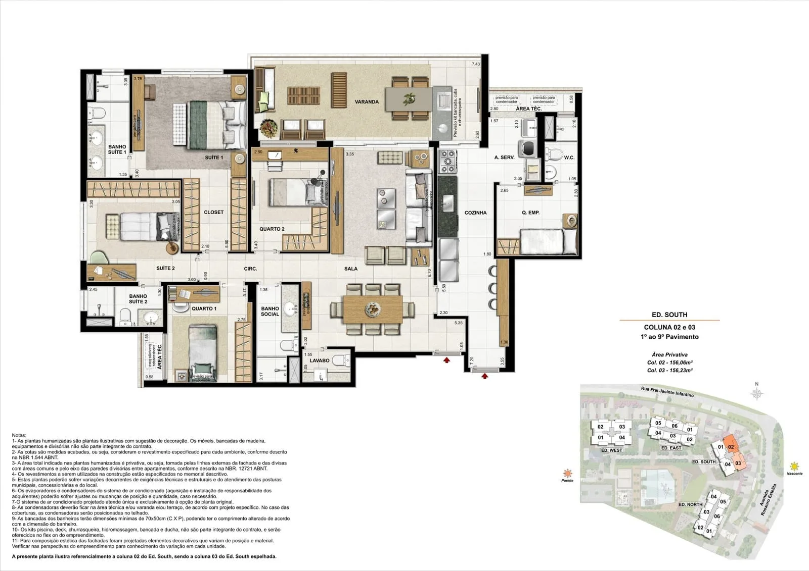 Planta 3: Latitud Barra da Tijuca, apartamento de alto padrão na Barra da Tijuca, Rio de Janeiro