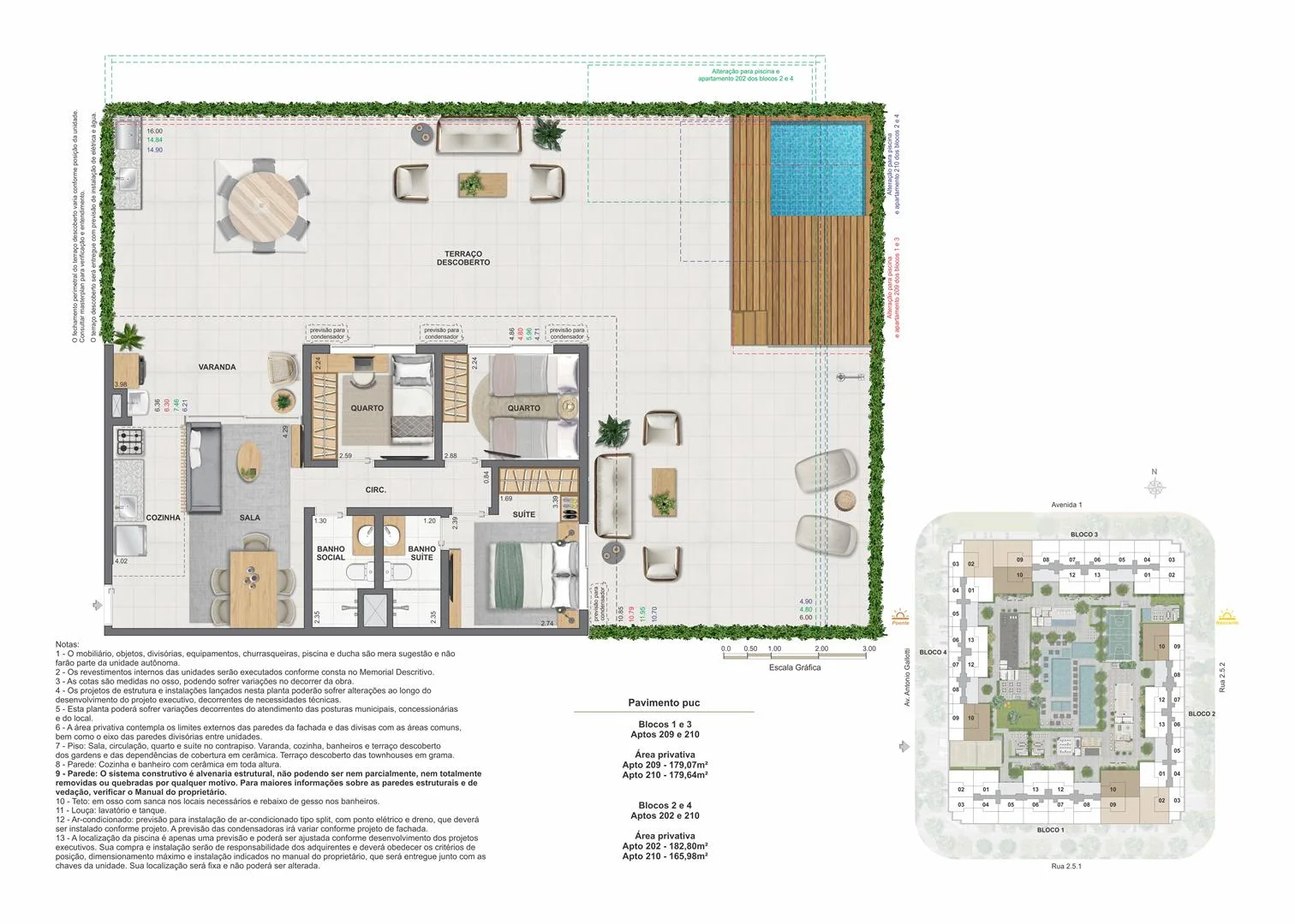 Planta 10: Arte Wood Residences, apartamento de alto padrão na Barra Olímpica, Rio de Janeiro