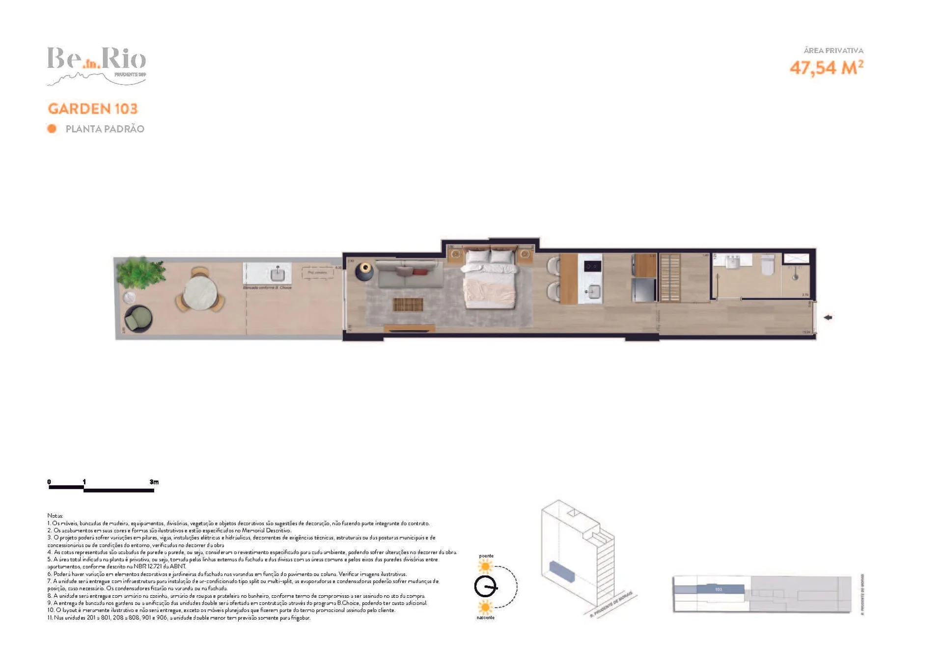 Planta 5: Ben in Rio Prudente 589, studio de alto padrão em Ipanema, Rio de Janeiro