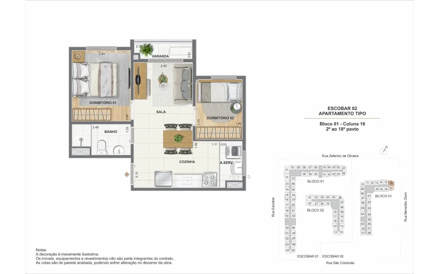 Planta 1: Luzes do Rio Porto Maravilha, apartamento de alto padrão no Centro, Rio de Janeiro