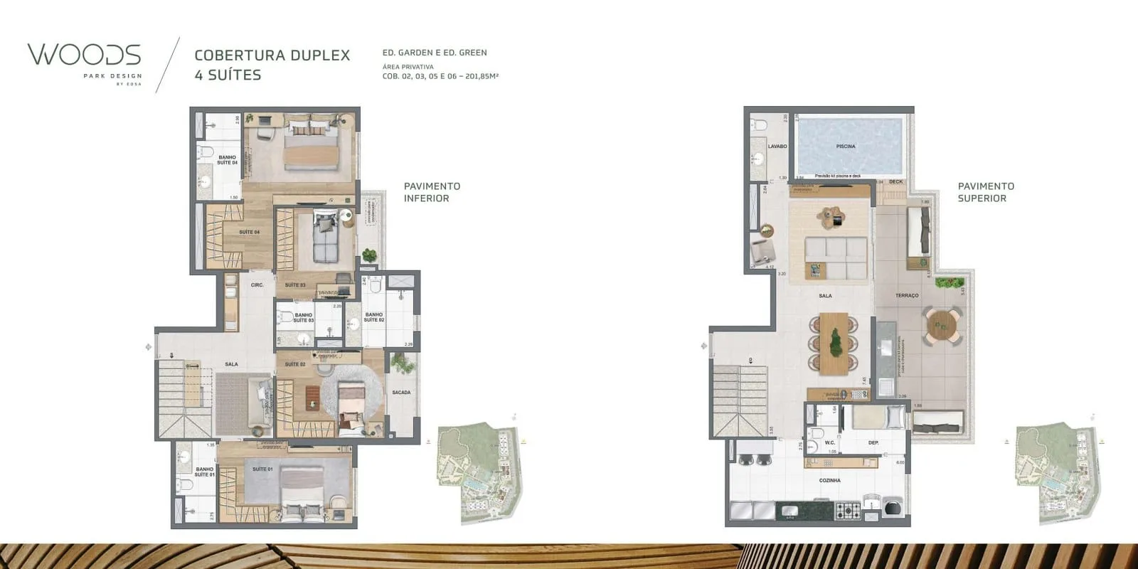 Planta 8: Woods Park Design, apartamento de alto padrão na Barra da Tijuca, Rio de Janeiro