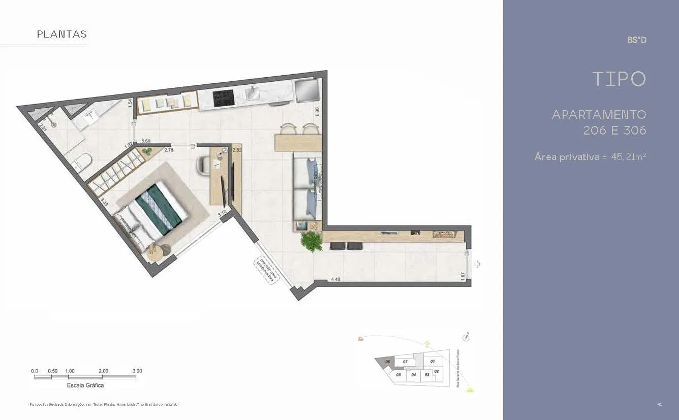 Planta 14: Villa Mozak, apartamento de alto padrão no Leblon, Rio de Janeiro