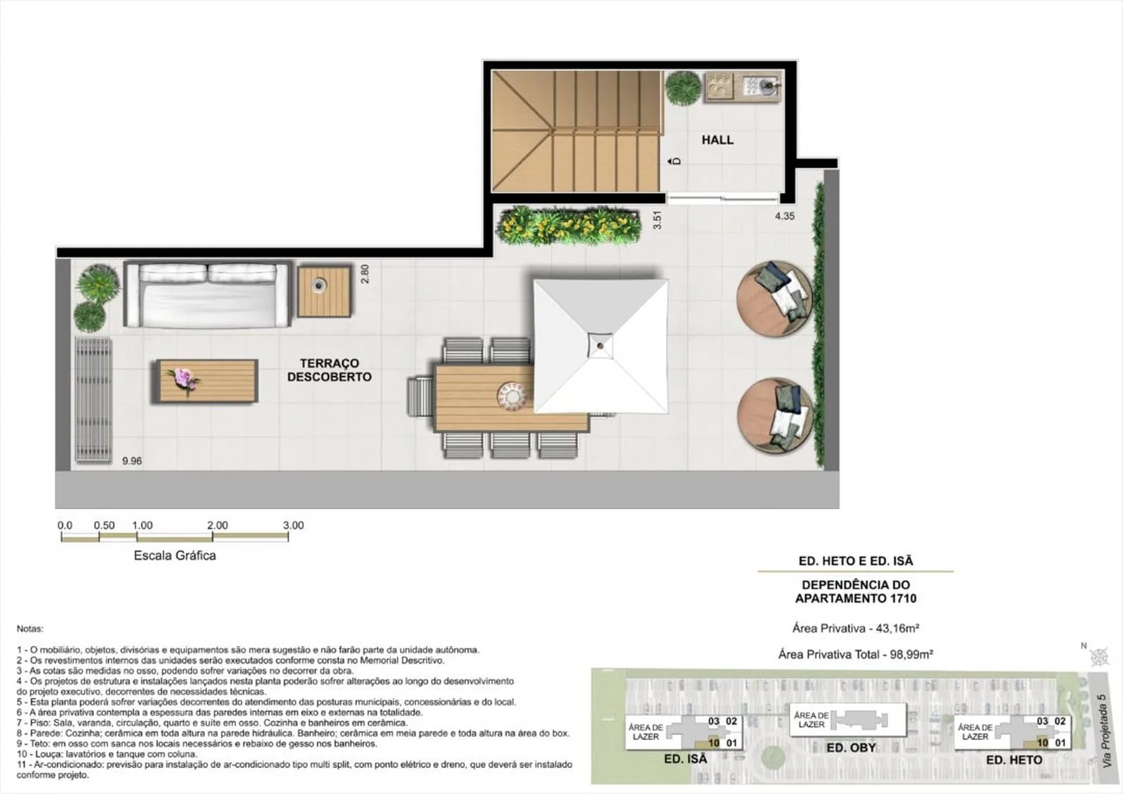 Planta 8: Murano Residencial, apartamento de alto padrão na Barra Olímpica, Rio de Janeiro