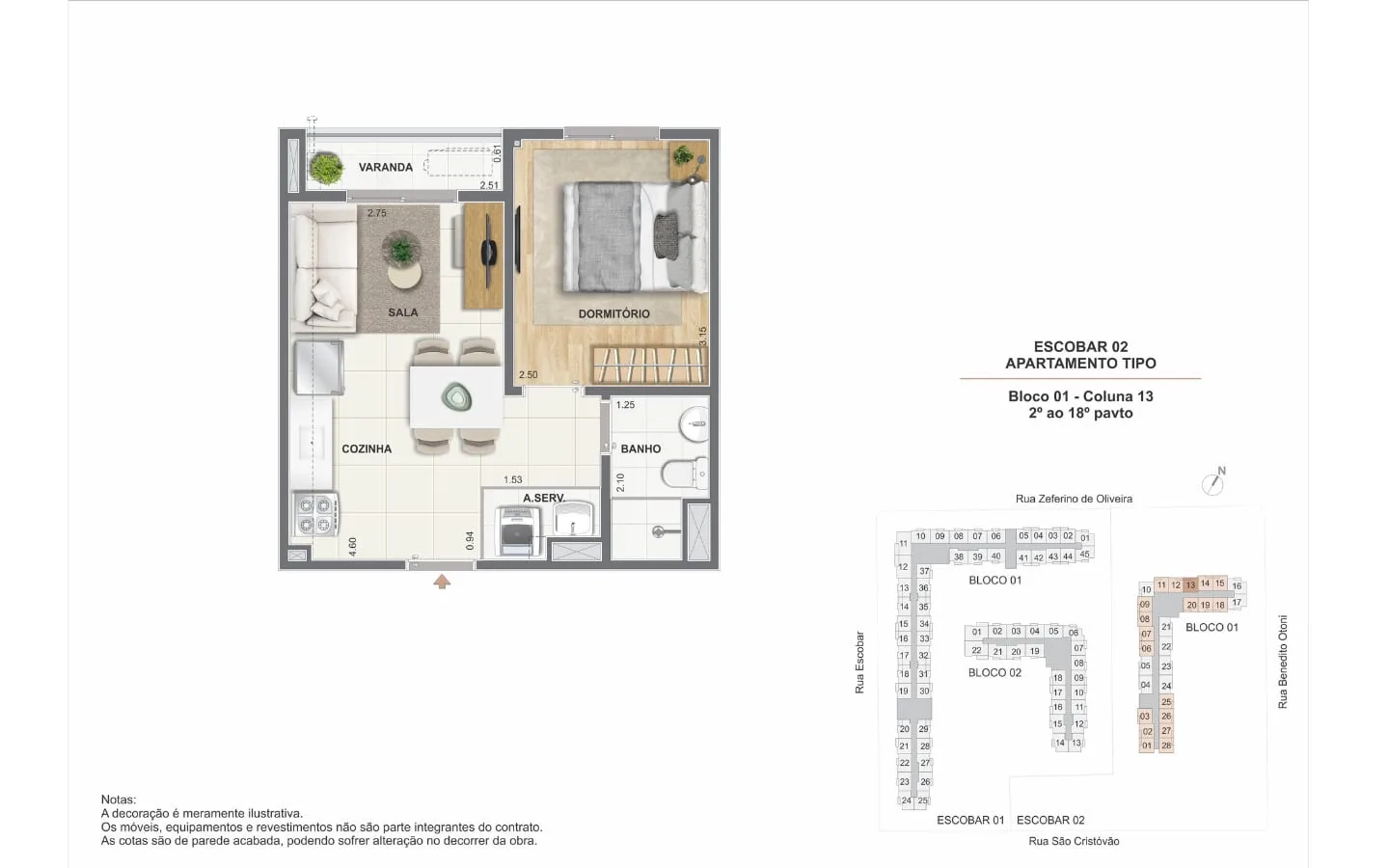 Planta 3: Luzes do Rio Porto Maravilha, apartamento de alto padrão no Centro, Rio de Janeiro